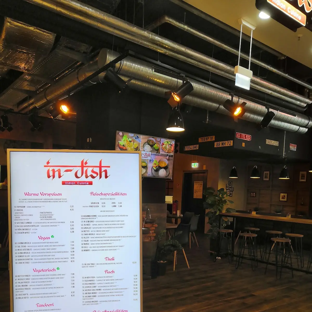 Speisekarte, Restaurant In-Dish