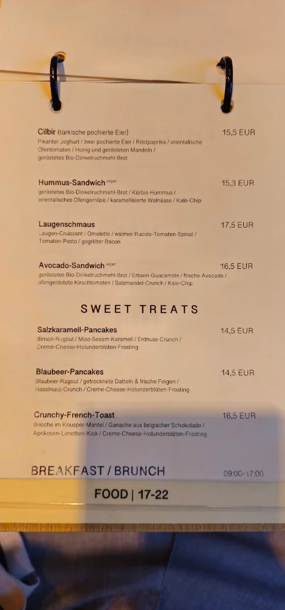 Speisekarte, OFFSID3 Regensburg - Café / Bar / Restaurant