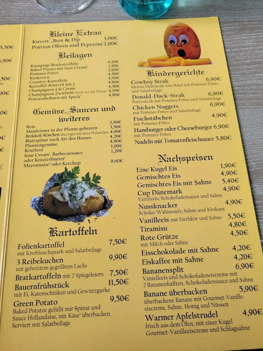Speisekarte, Alter Dorfkrug