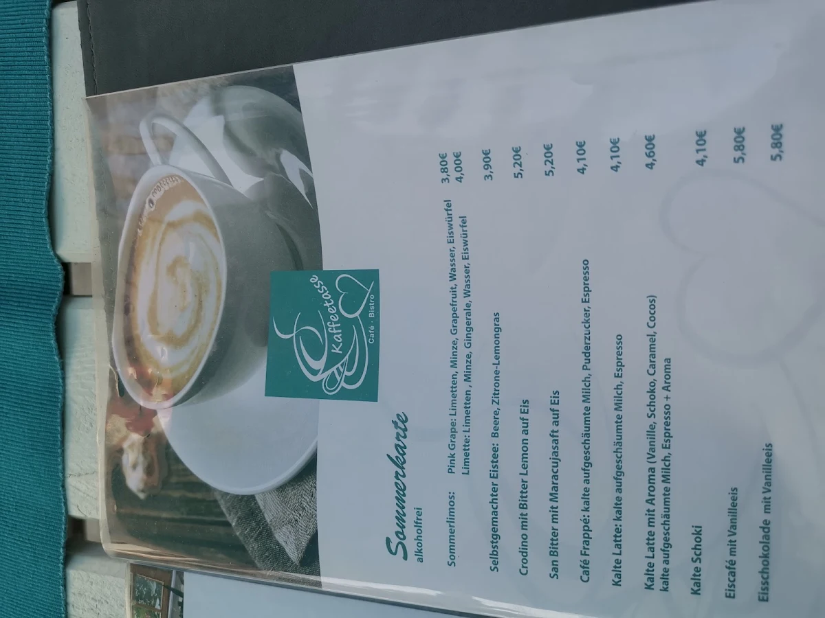 Speisekarte, Kaffeetasse