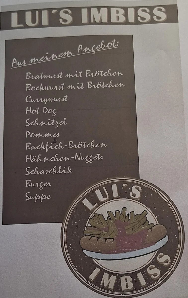 Speisekarte, Lui's Imbiss
