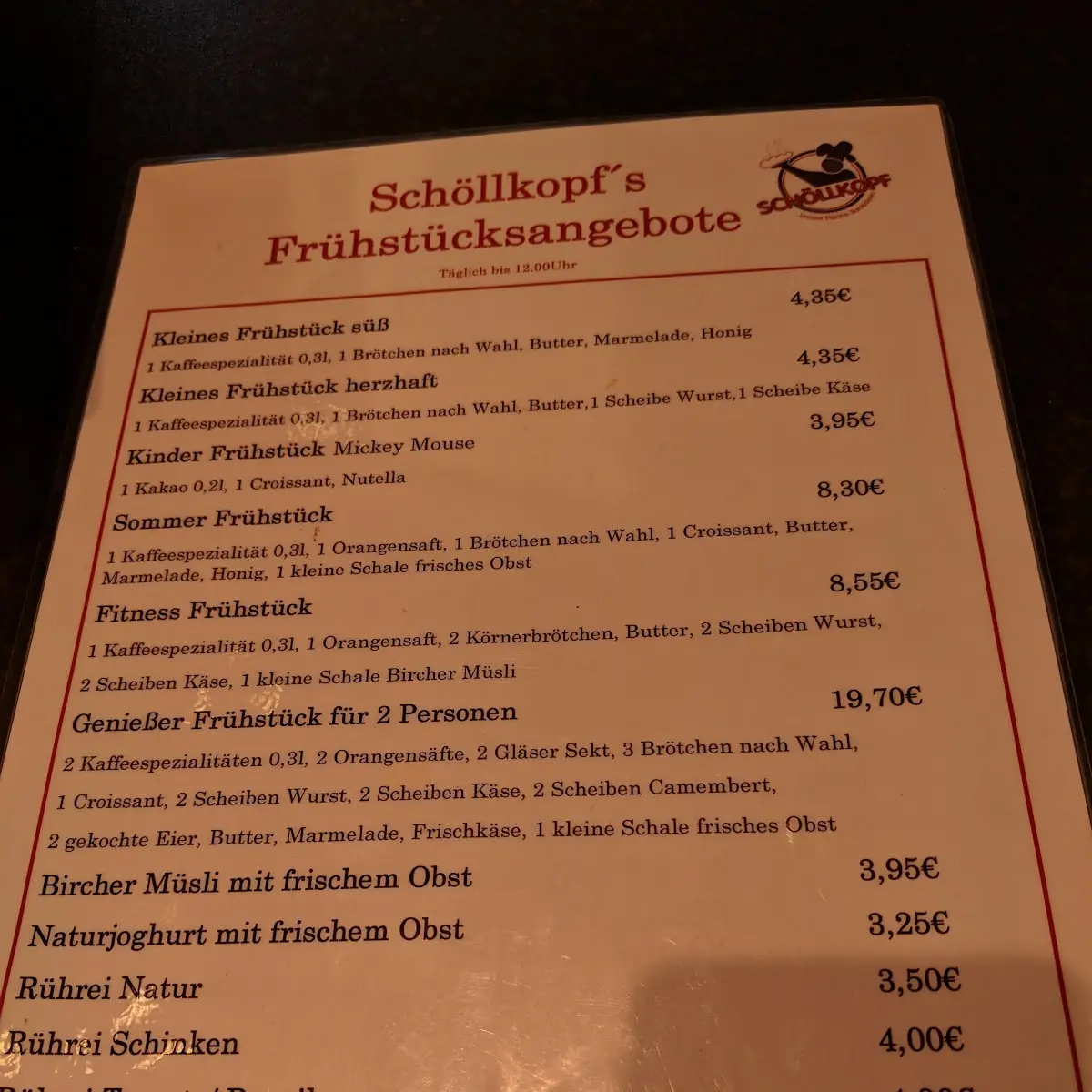 Speisekarte photo 5