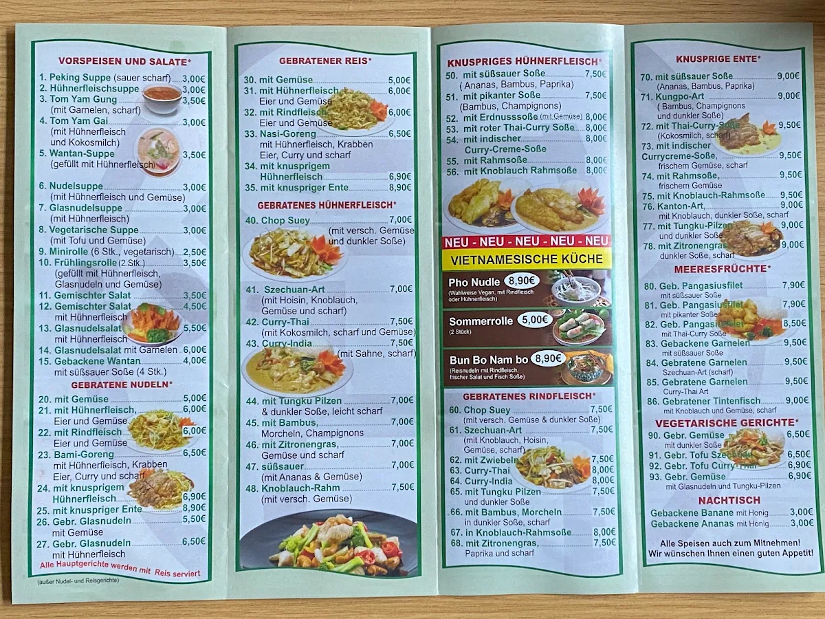 Speisekarte, Asia Kien / Salzgitter