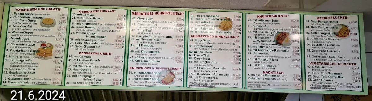 Speisekarte, Asia Kien / Salzgitter
