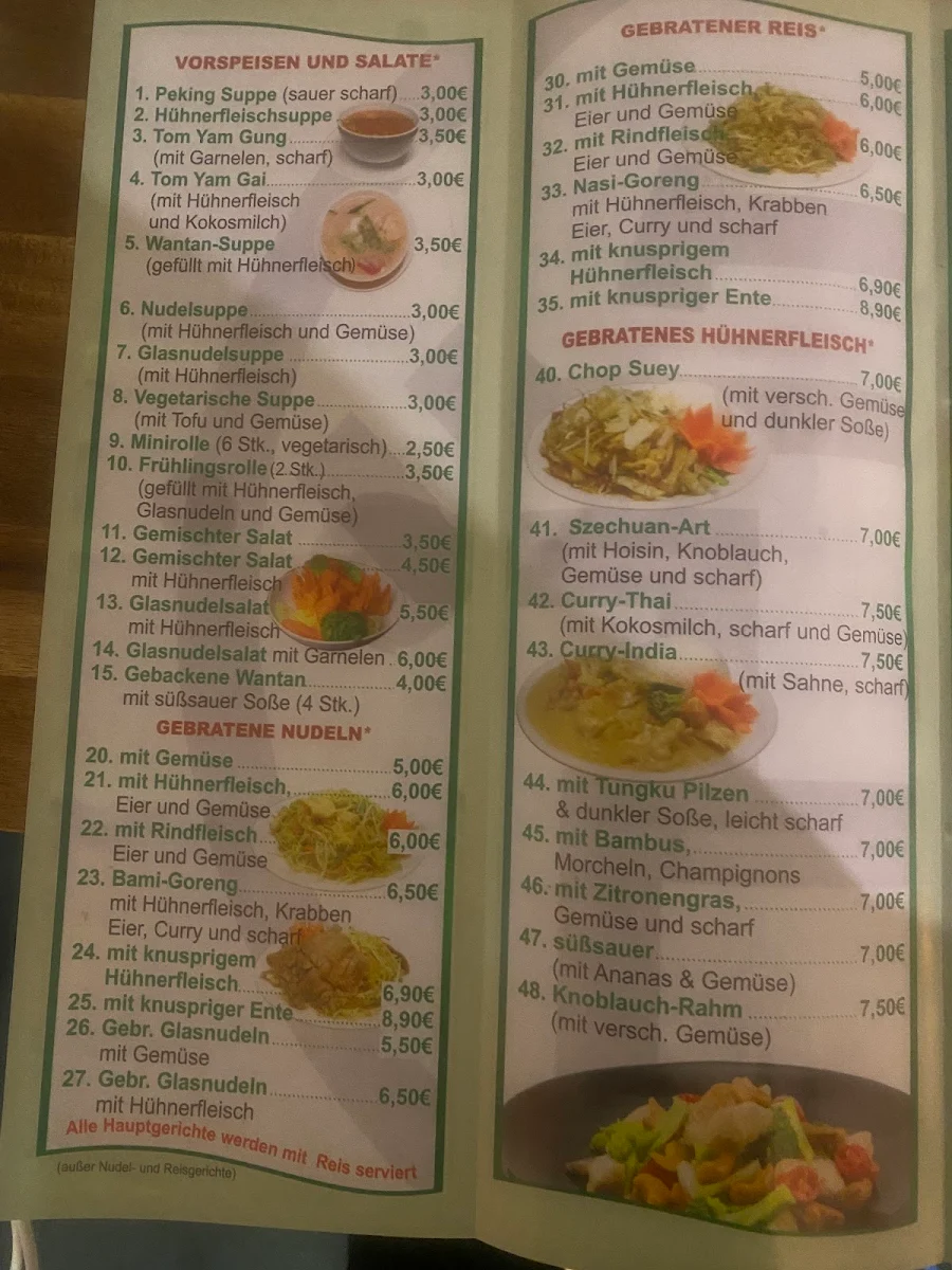Speisekarte, Asia Kien / Salzgitter