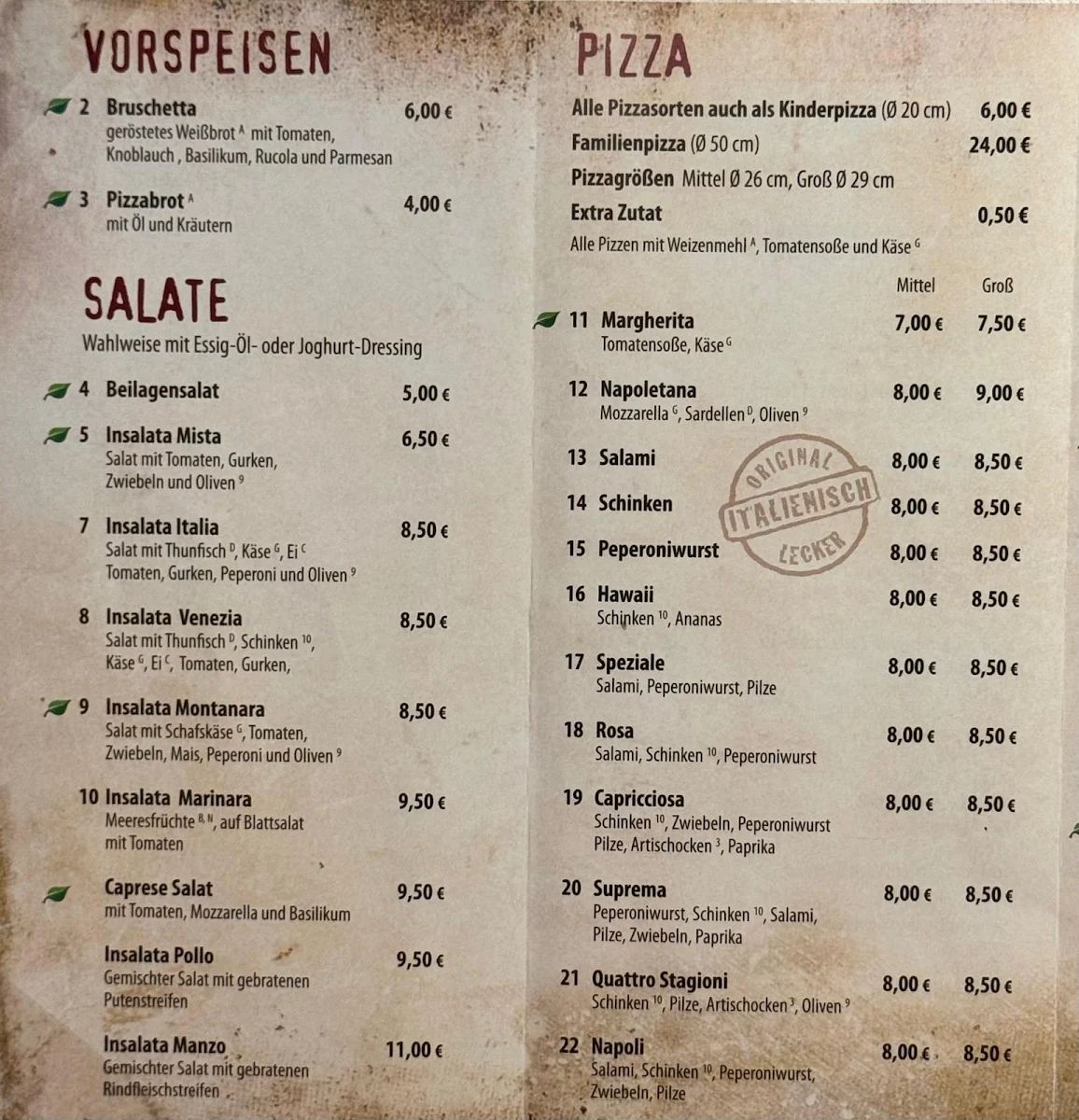 Speisekarte photo 2
