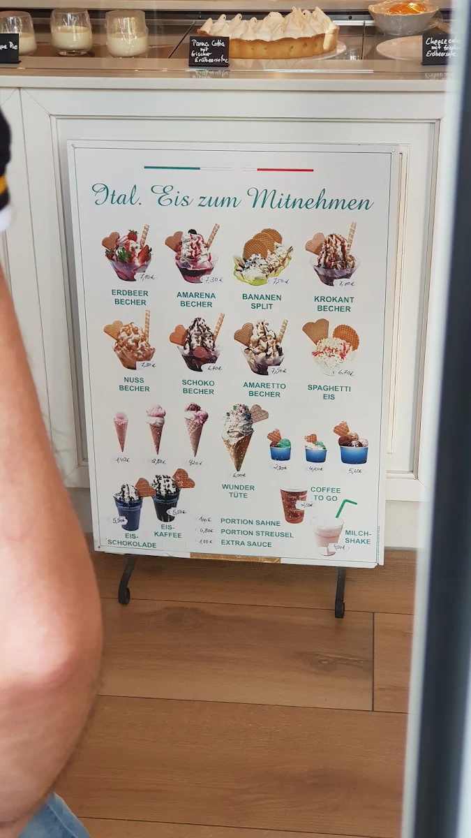 Speisekarte, Eiscafé Laofe