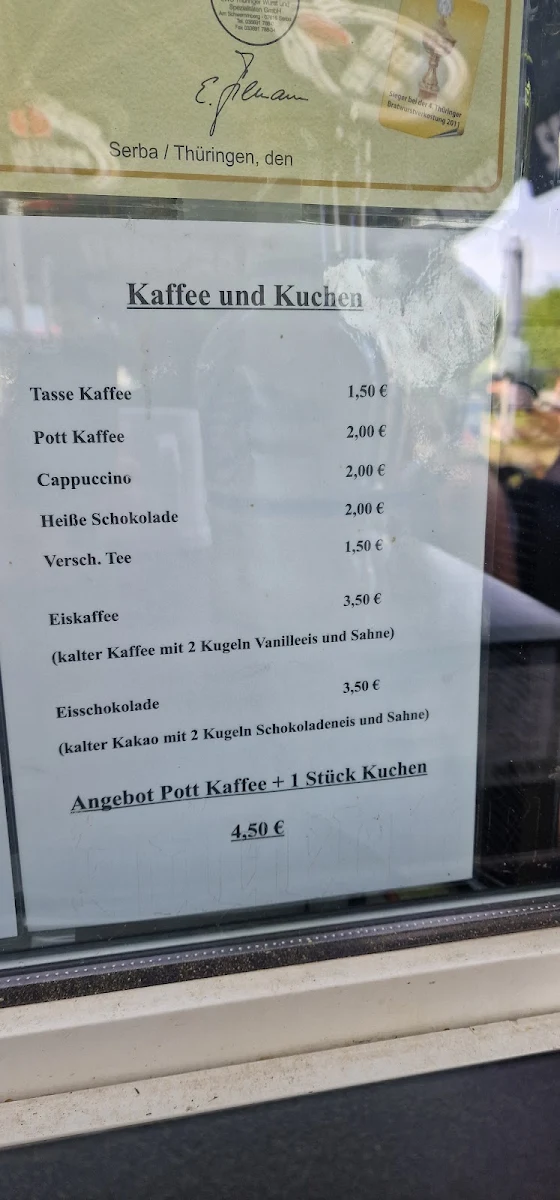 Speisekarte, Imbiss zur Göltzschtalbrücke
