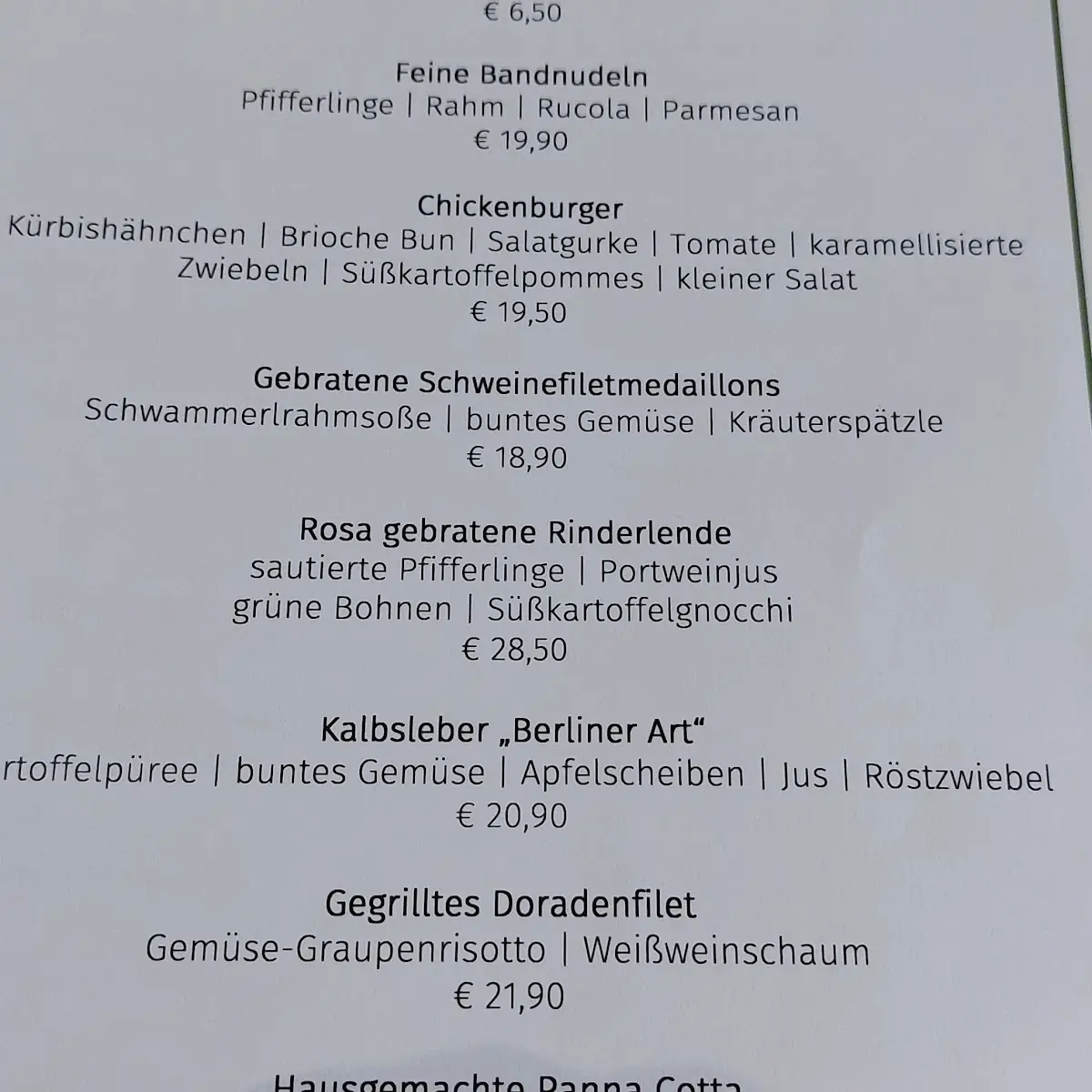 Speisekarte photo 1