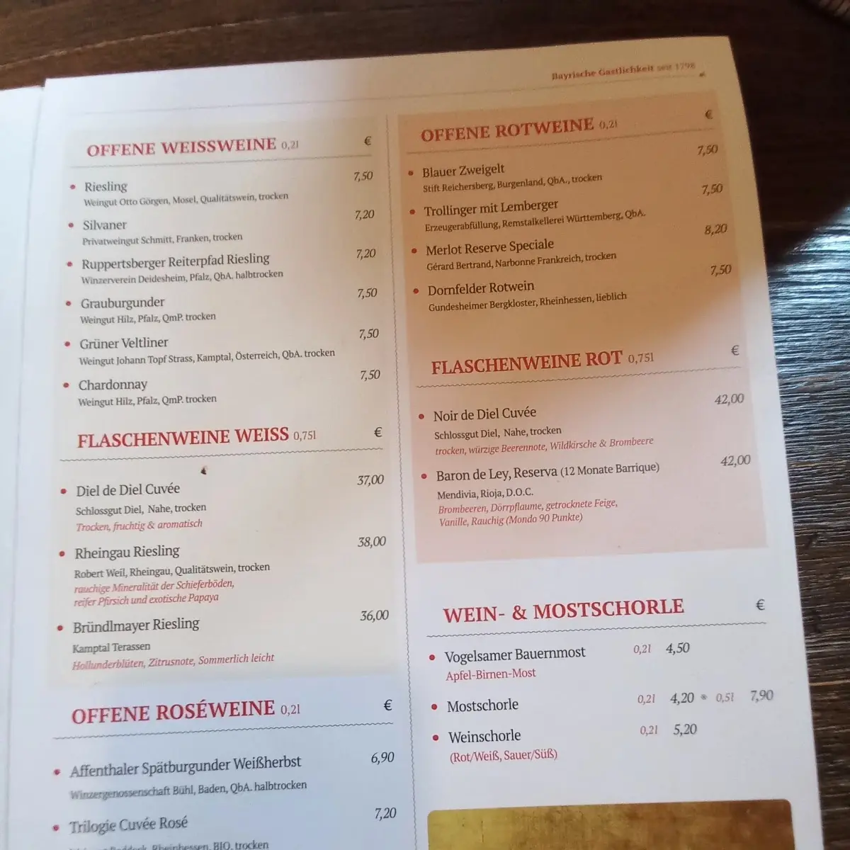 Speisekarte photo 3