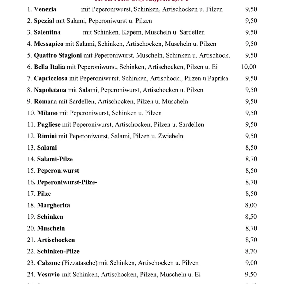 Speisekarte photo 5