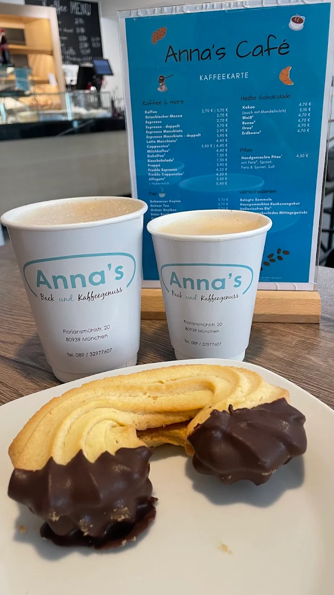 Speisekarte, Anna's Back und Kaffeegenuss