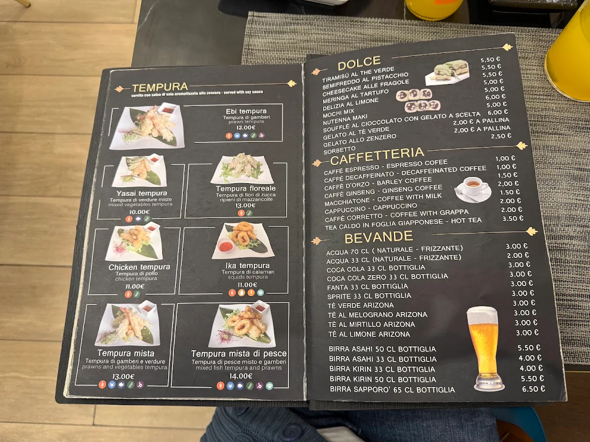 Speisekarte, i-sushi