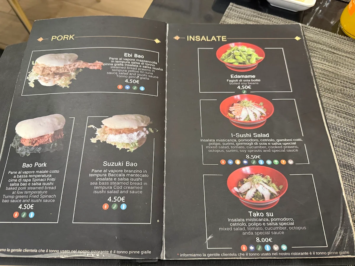 Speisekarte, i-sushi