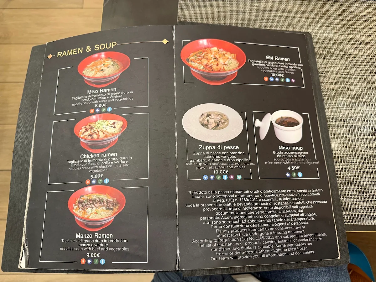 Speisekarte, i-sushi
