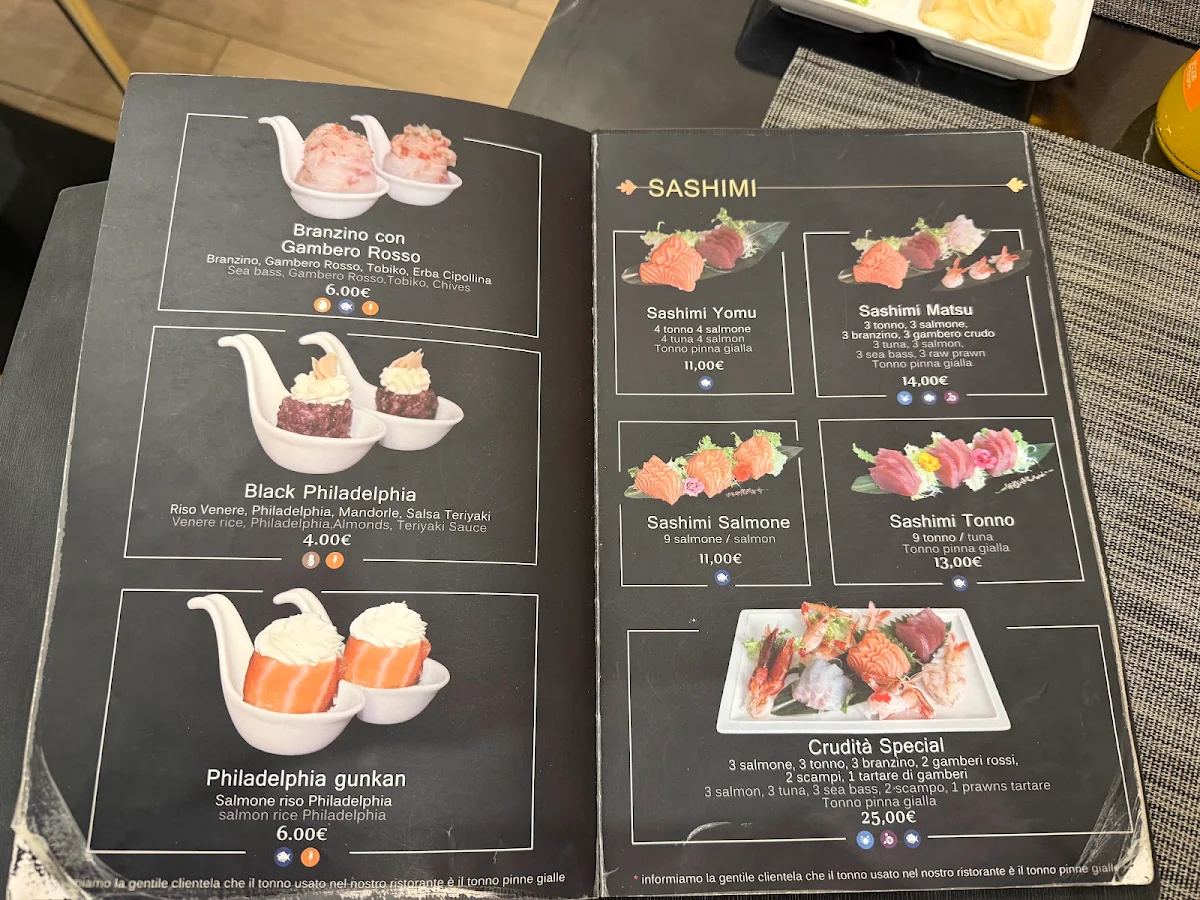 Speisekarte, i-sushi