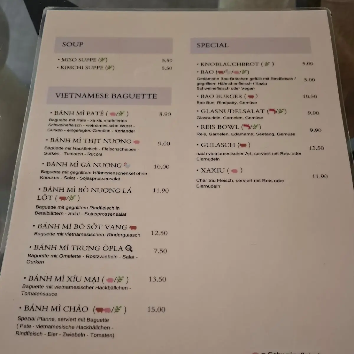 Speisekarte photo 4