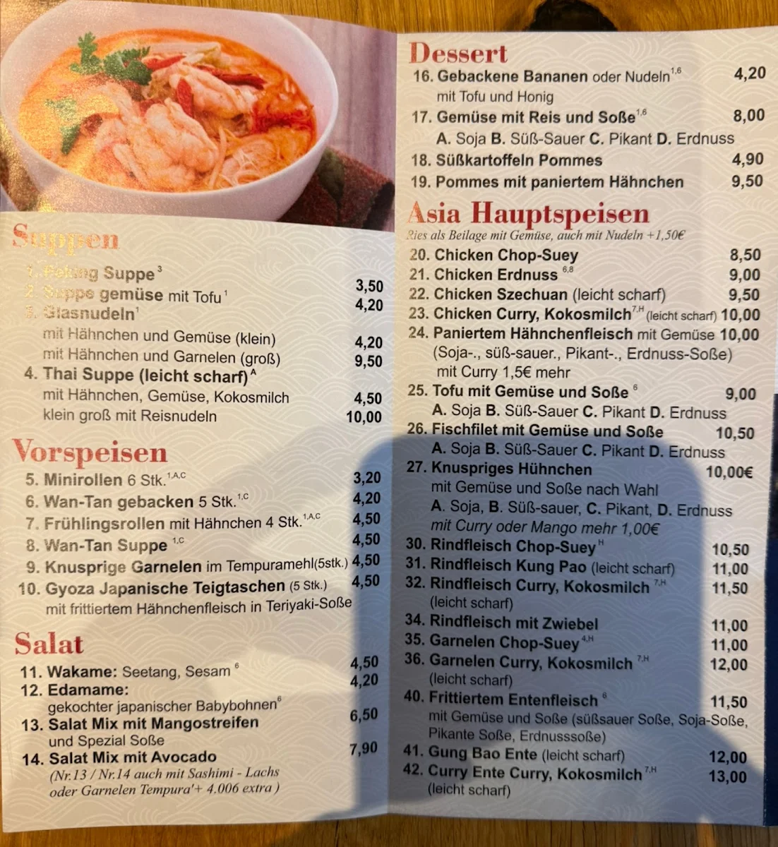 Speisekarte, Oh Na - Sushi & Asia