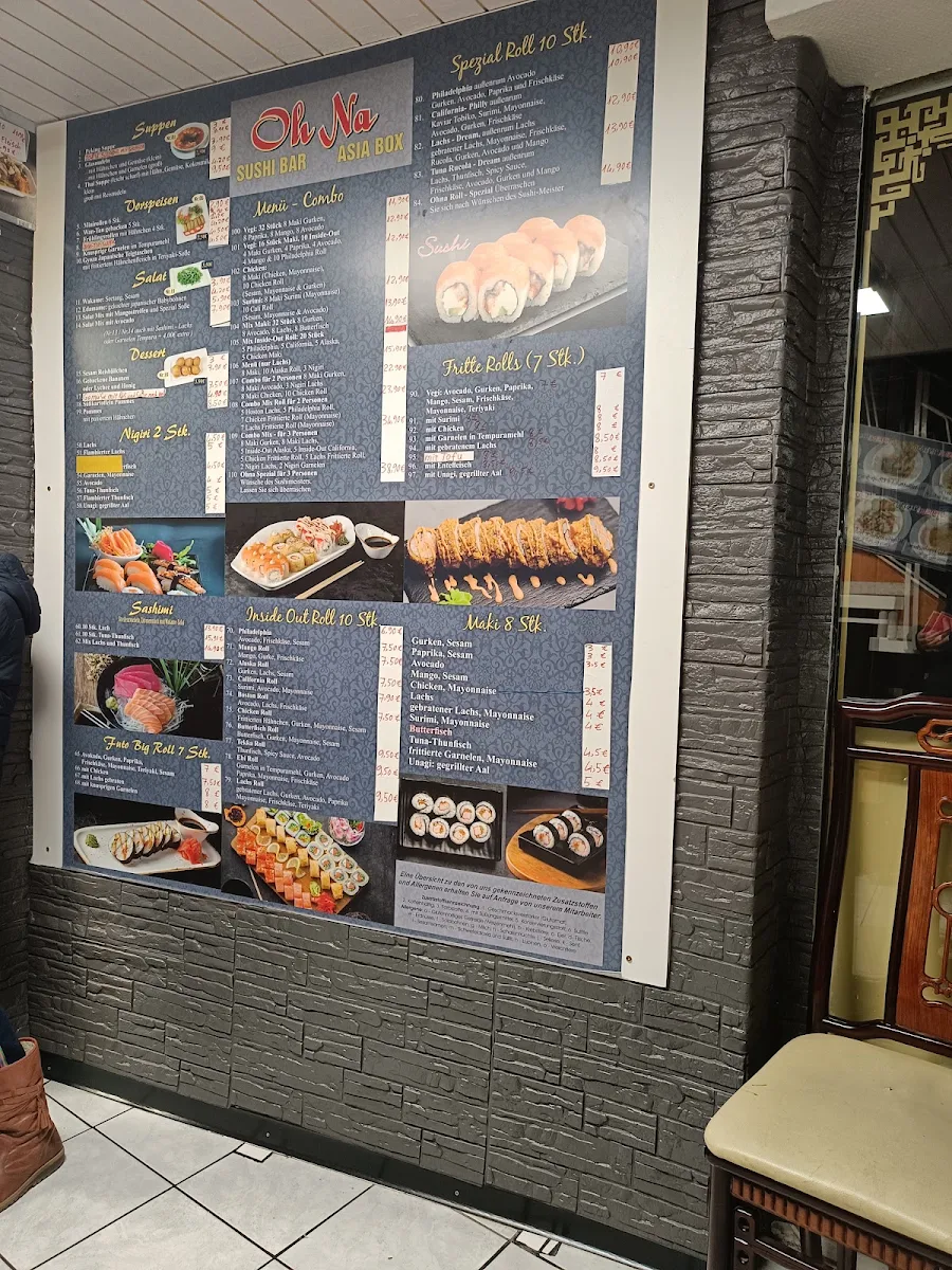 Speisekarte, Oh Na - Sushi & Asia