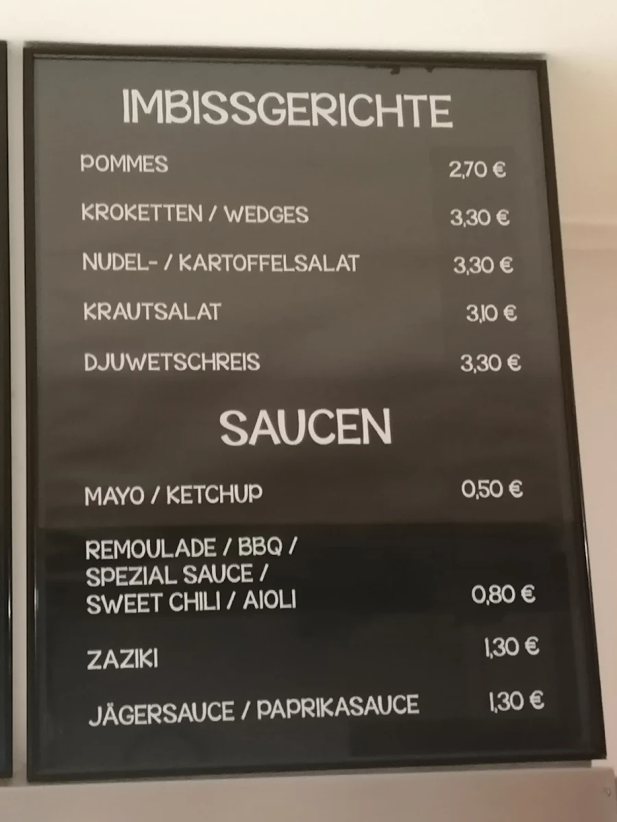Speisekarte, Imbiss Dzambo