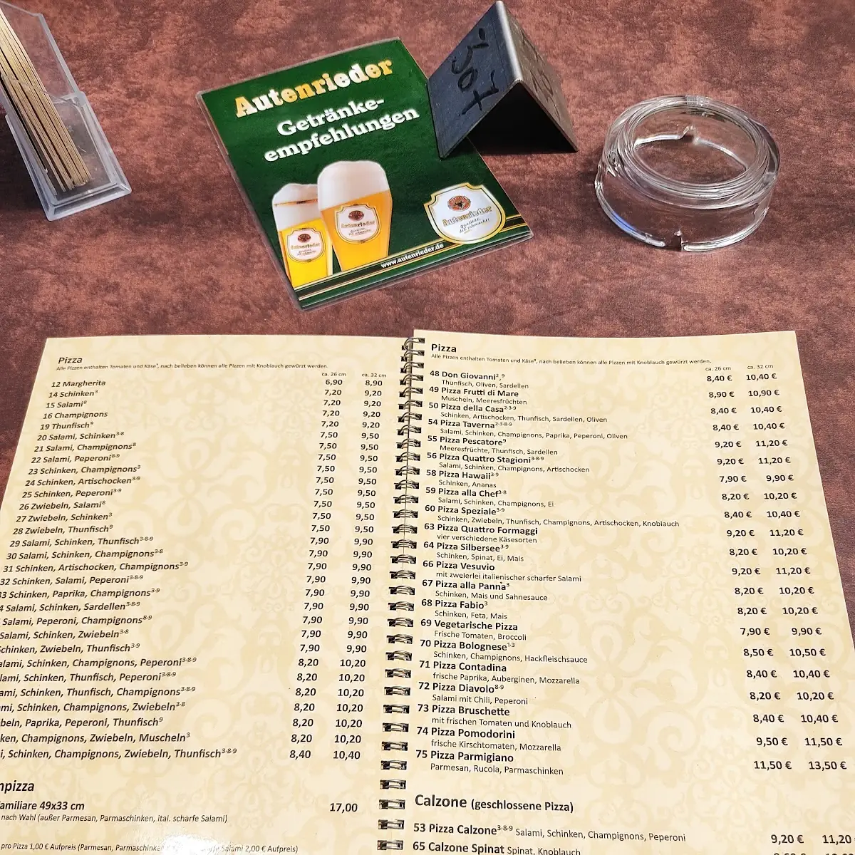 Speisekarte, Iavazzi's Am Silbersee