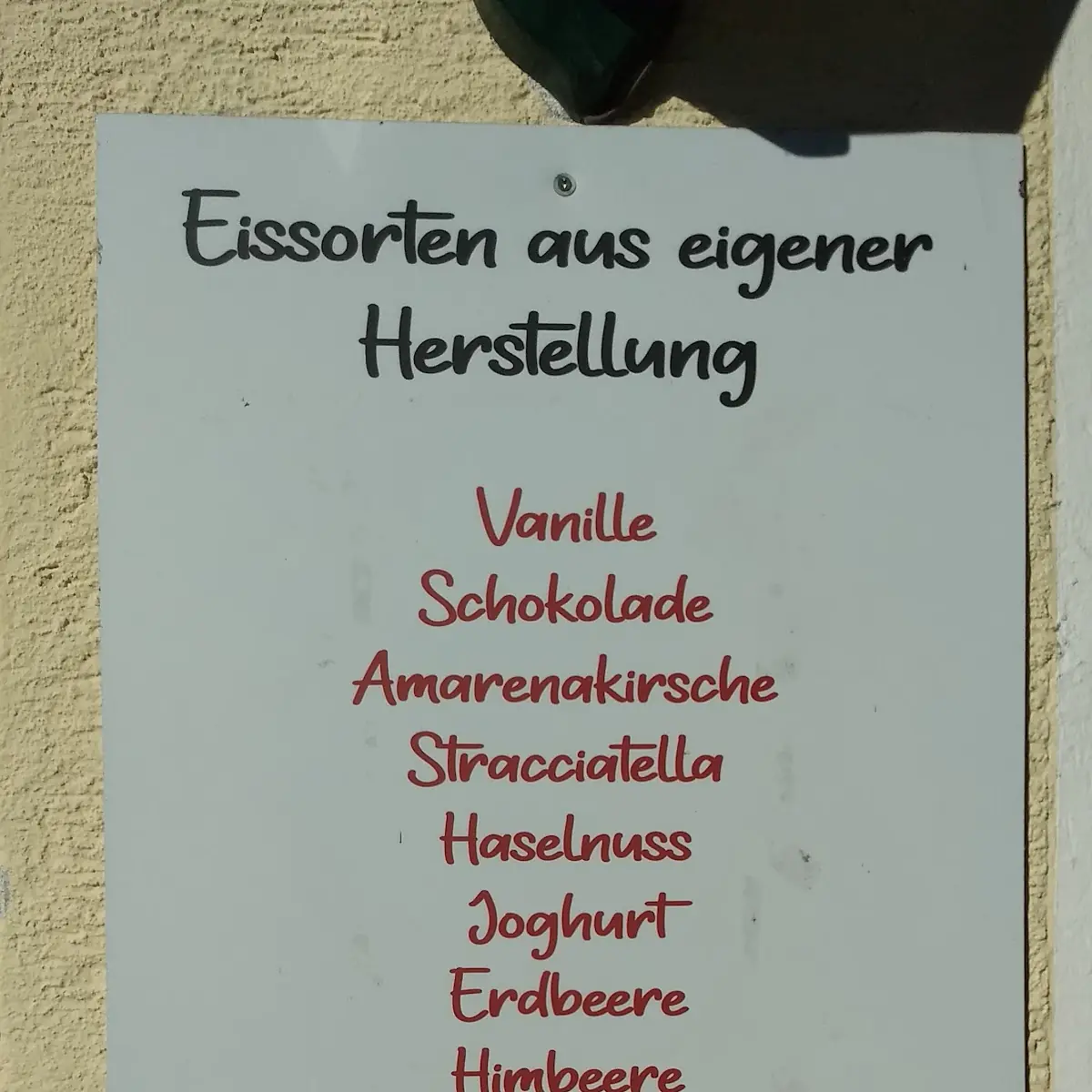 Speisekarte, Iavazzi's Am Silbersee
