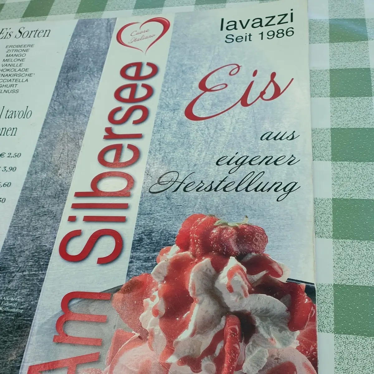 Speisekarte, Iavazzi's Am Silbersee