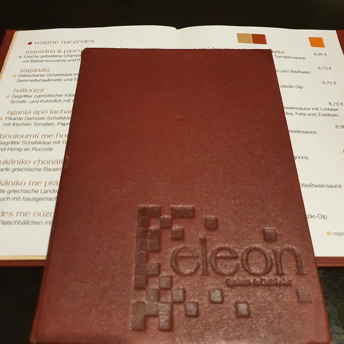 Speisekarte, eleon