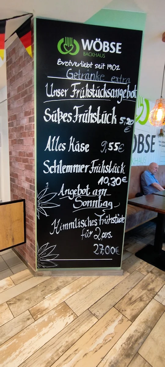 Speisekarte, Bäckerei Wöbse