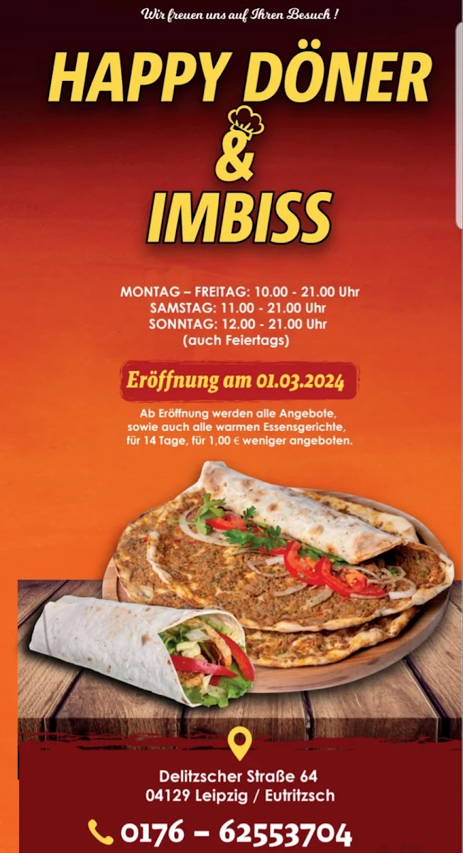 Speisekarte, HAPPY DÖNER & IMBISS