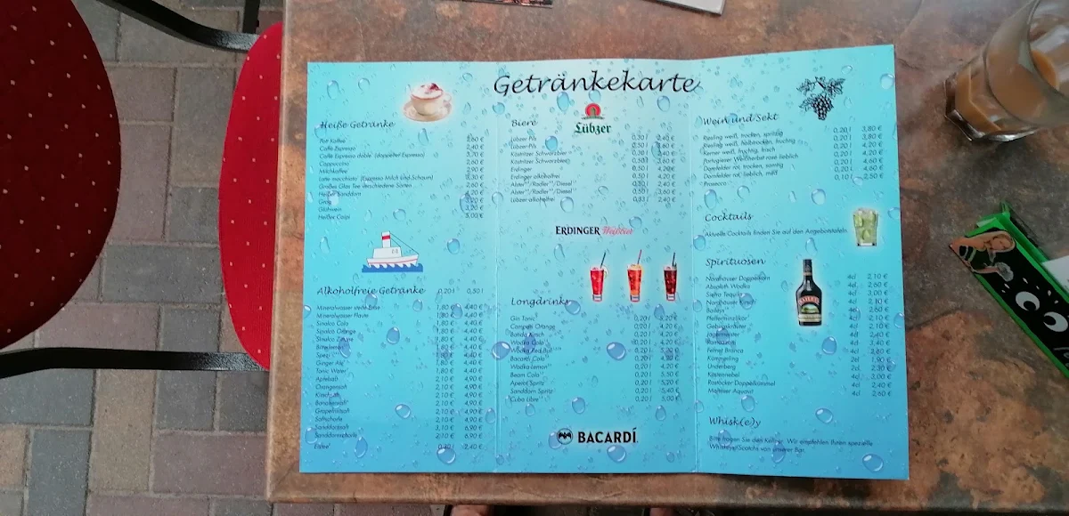 Speisekarte, Schwalbennest Restaurant