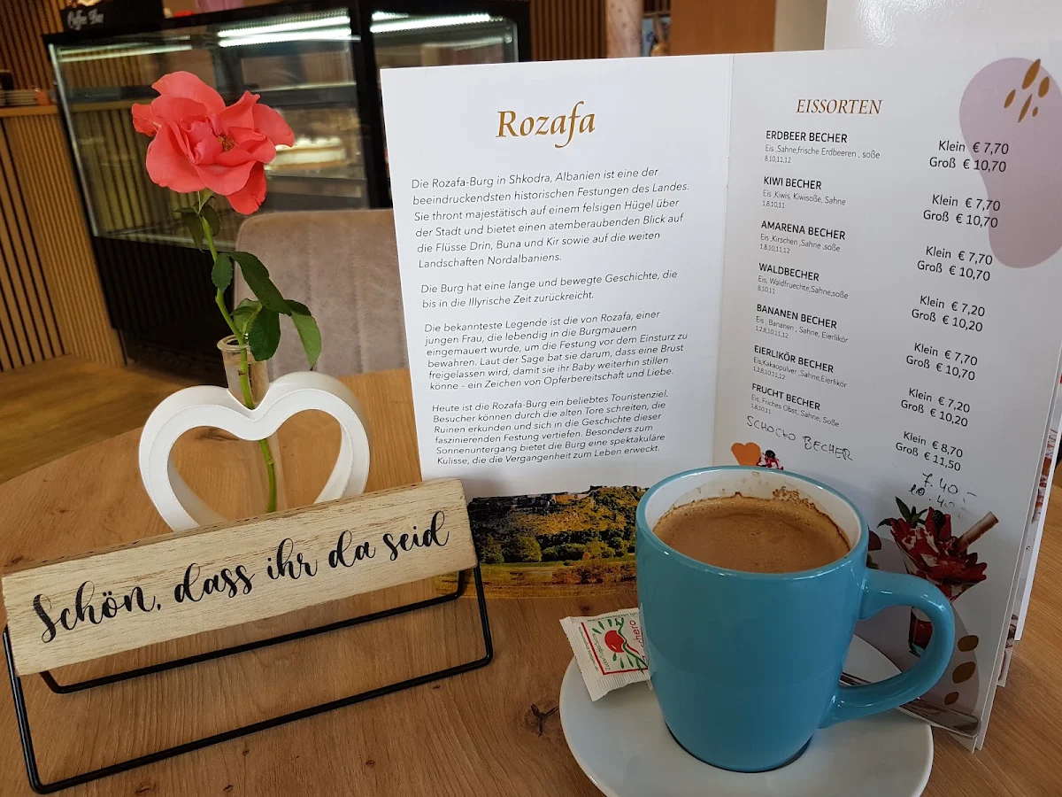 Speisekarte, ROZAFA EISCAFE