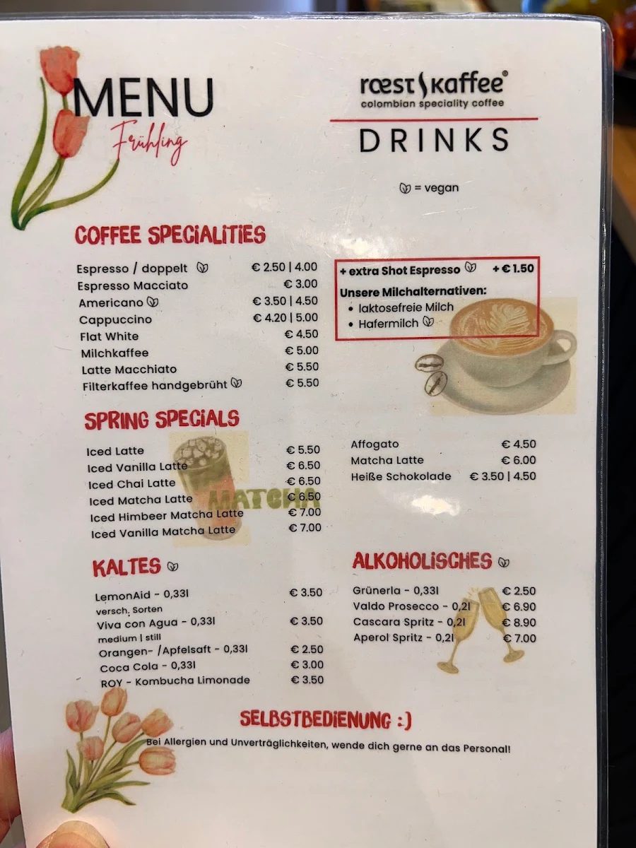 Speisekarte, roestkaffee Origins | Spezialitäten-Kaffeerösterei