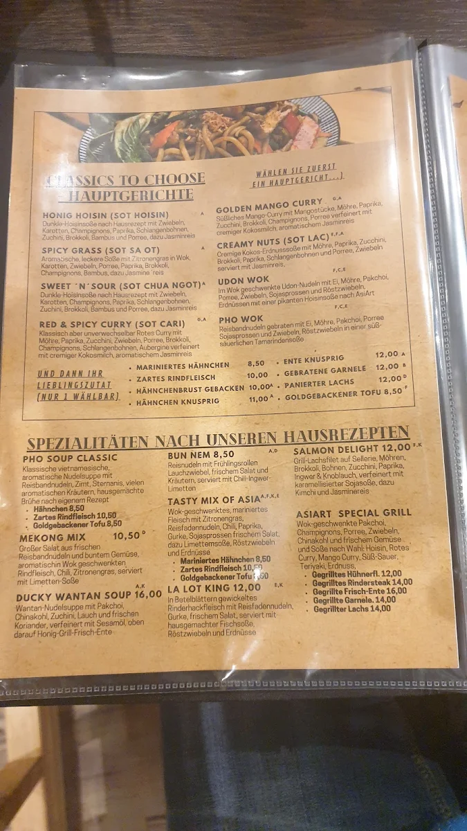 Speisekarte, AsiArt Restaurant Köthen