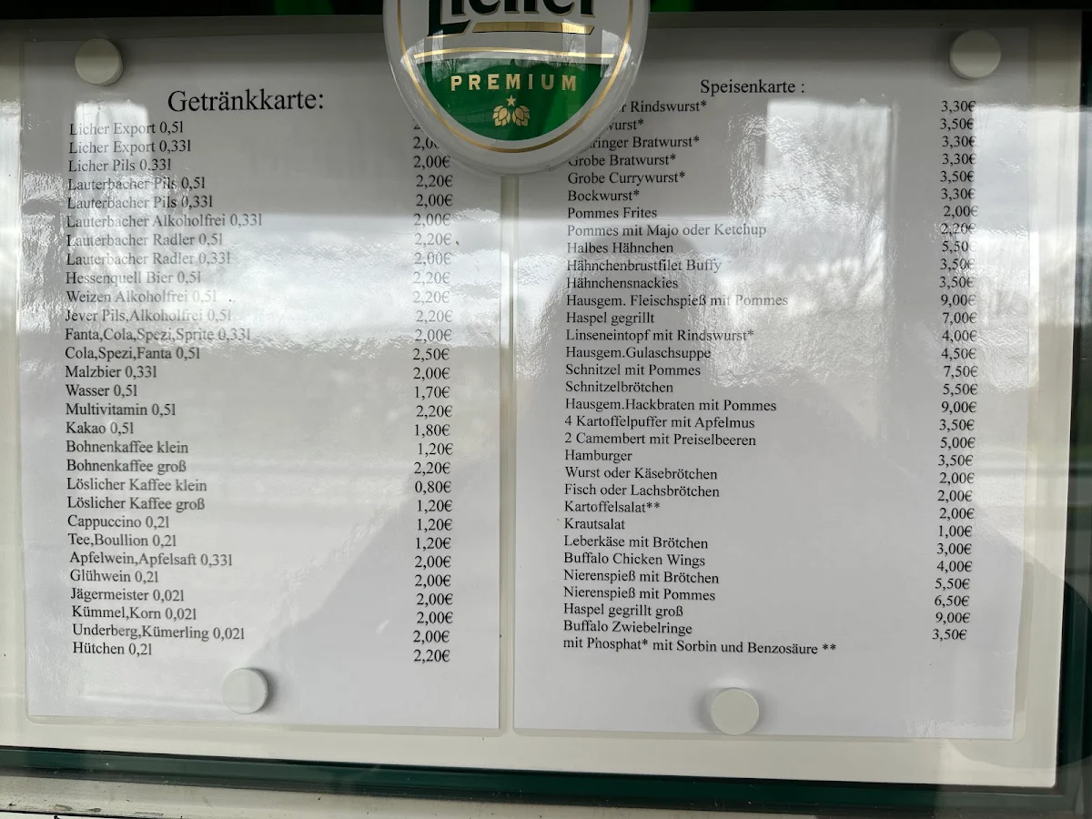 Speisekarte, Sandra Zinsheimer Imbiss