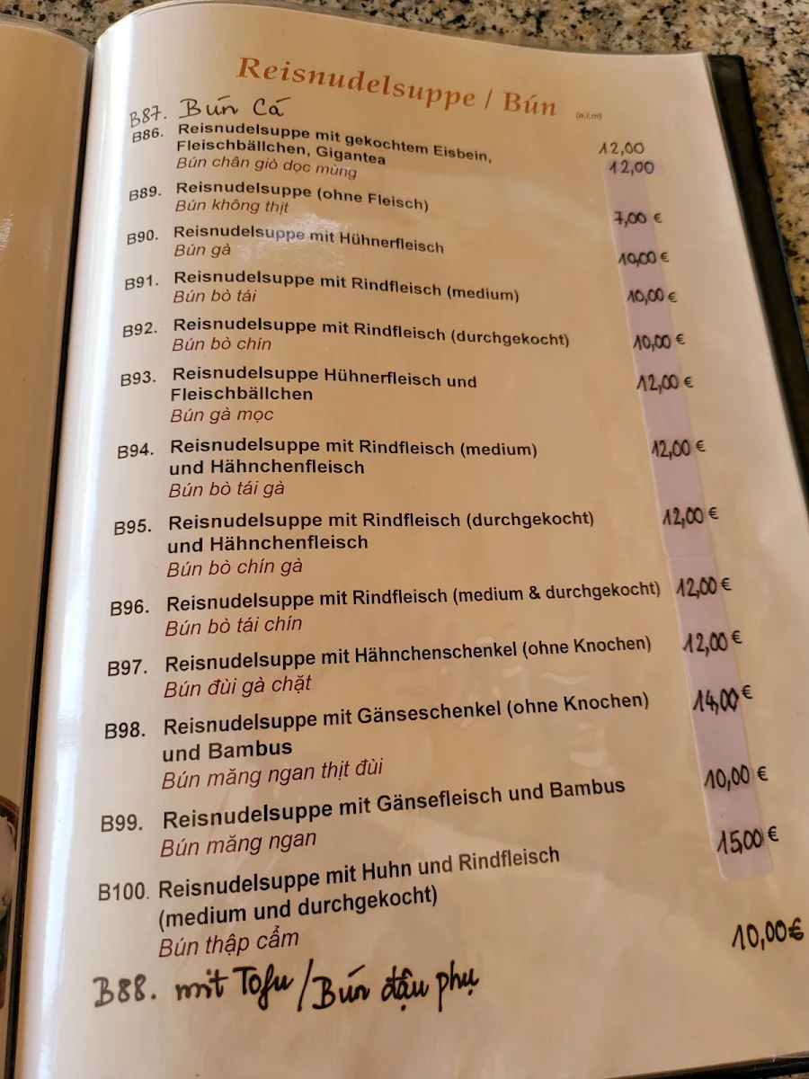 Speisekarte, Tôm Tôm Quán