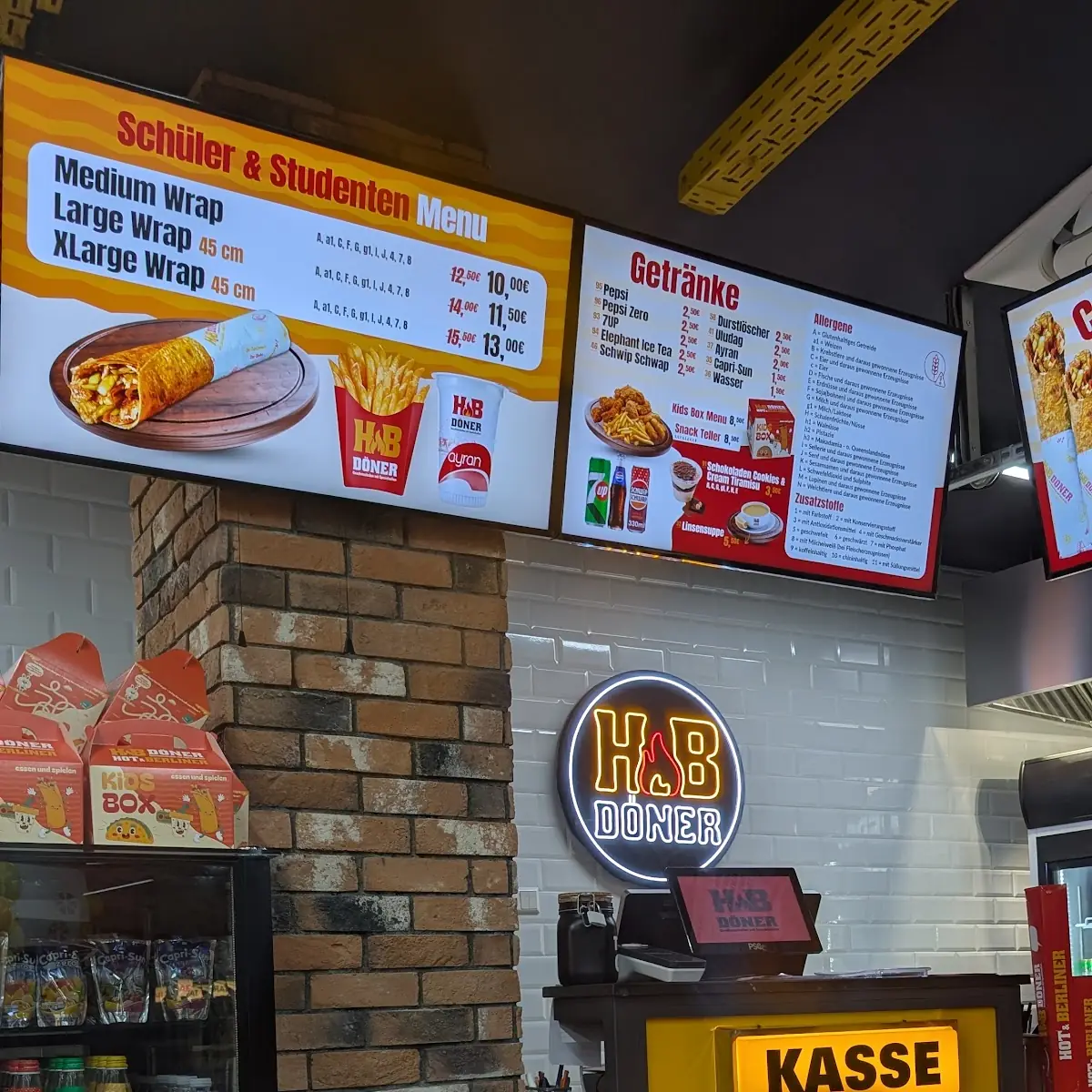 Speisekarte, HB Döner Heilbronn