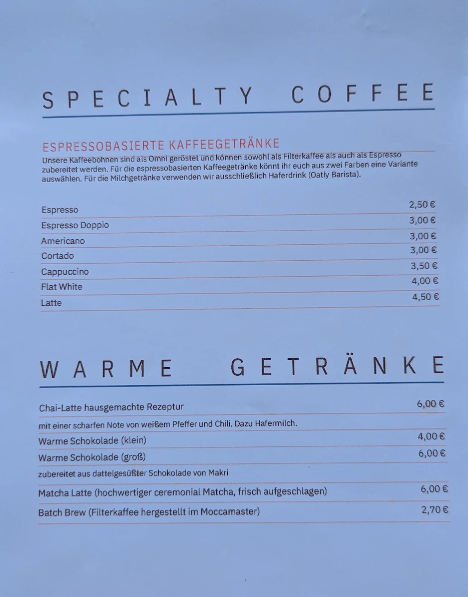 Speisekarte, RADIX & ANIMA