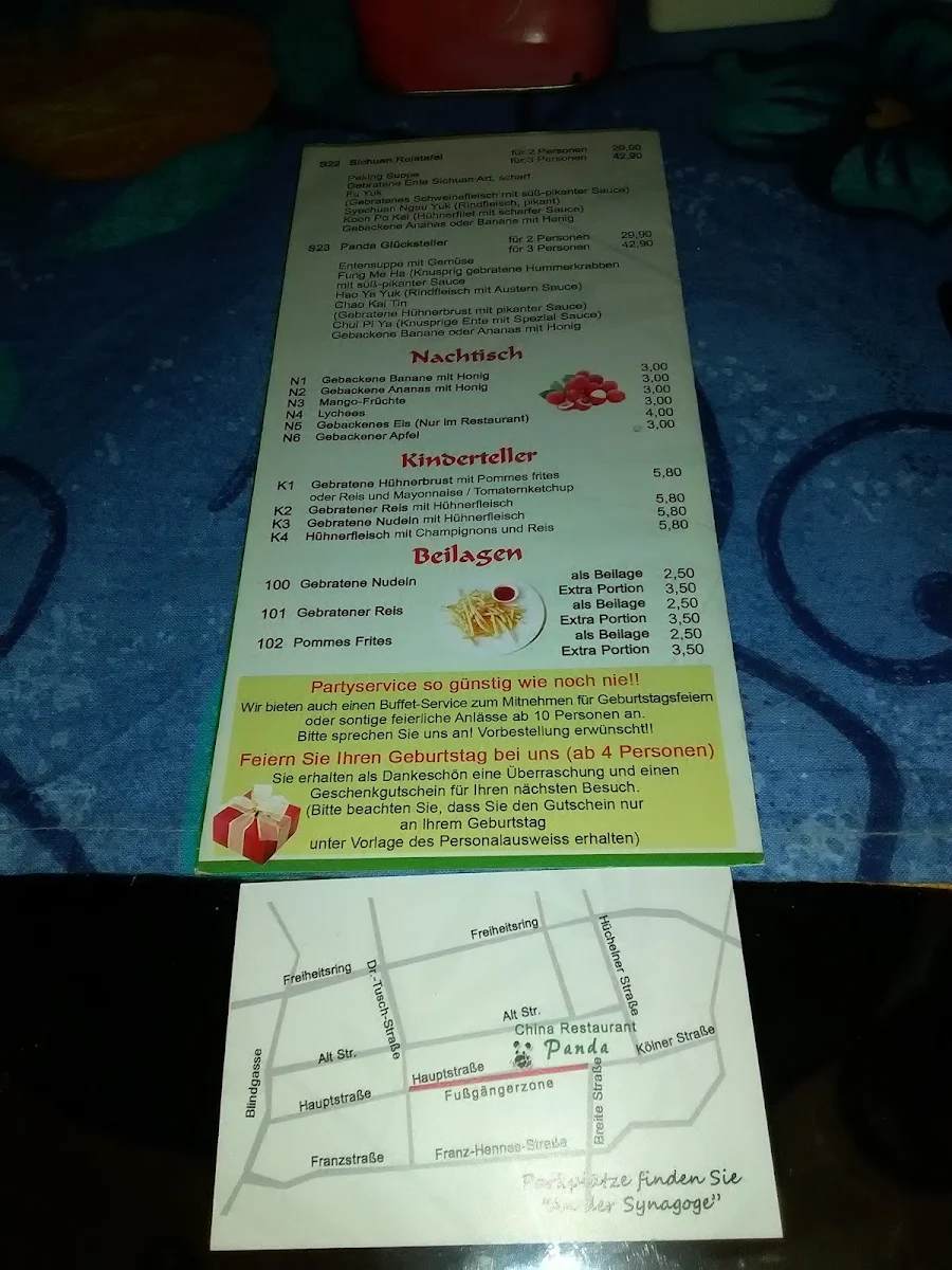 Speisekarte, China Wok