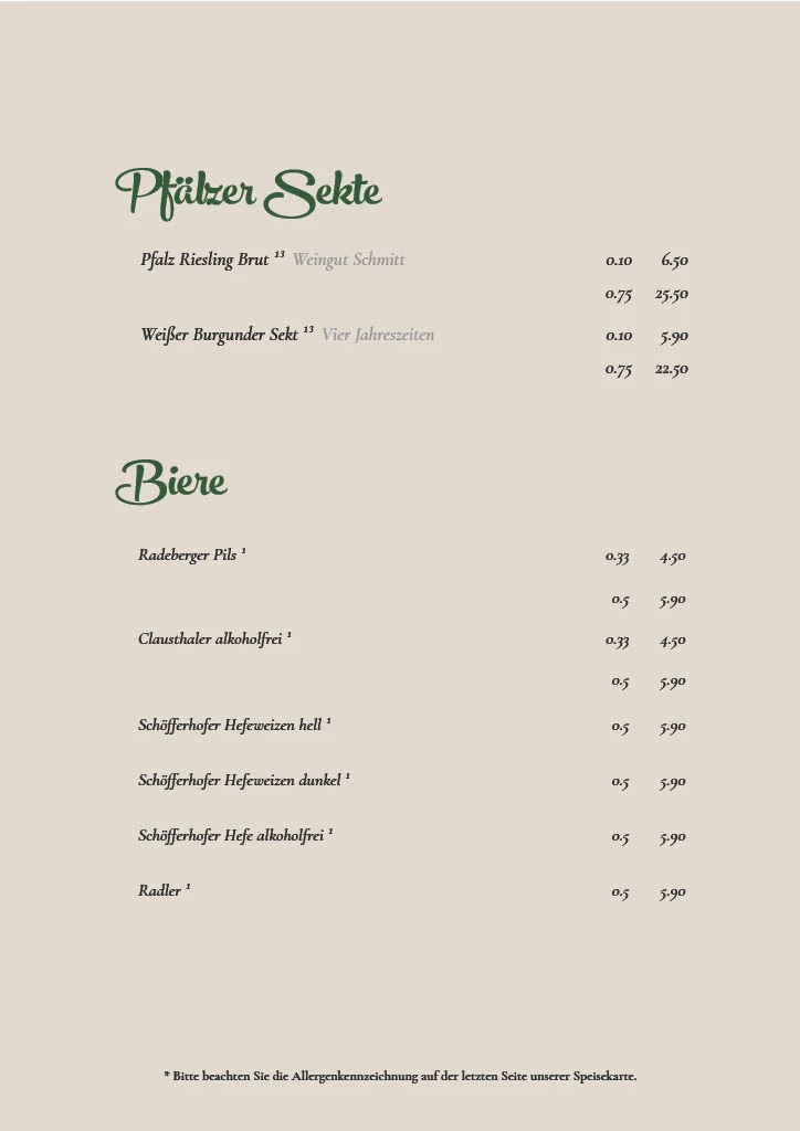 Speisekarte photo 8