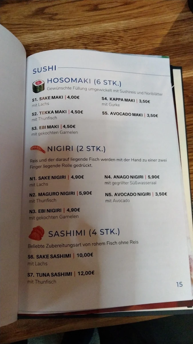 Speisekarte, HO Asia Cuisine
