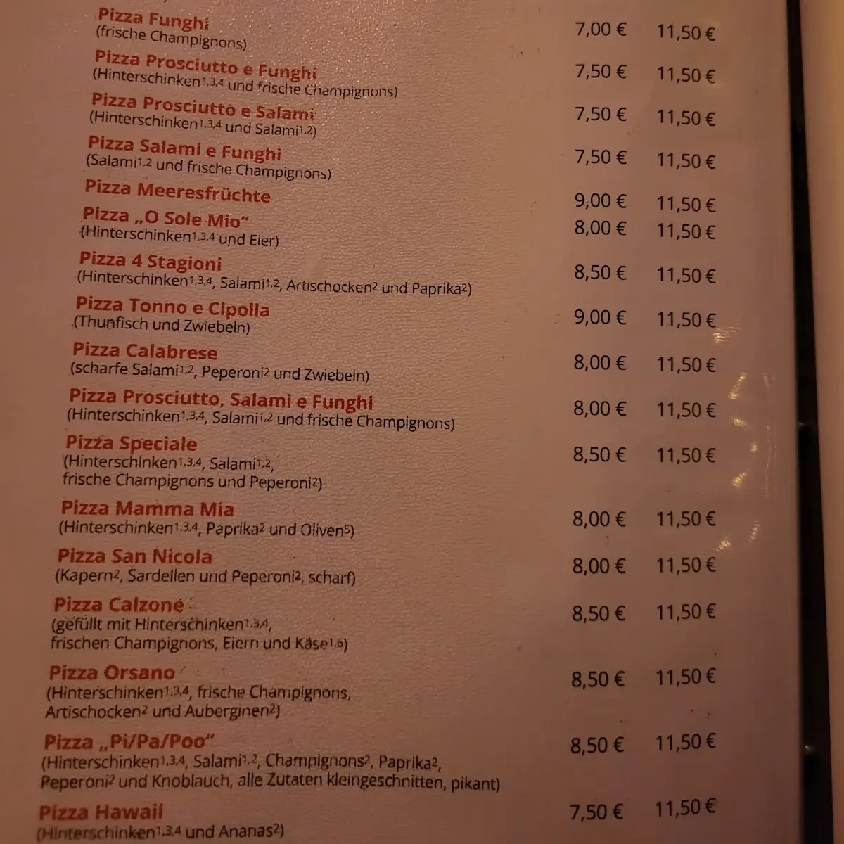 Speisekarte photo 1