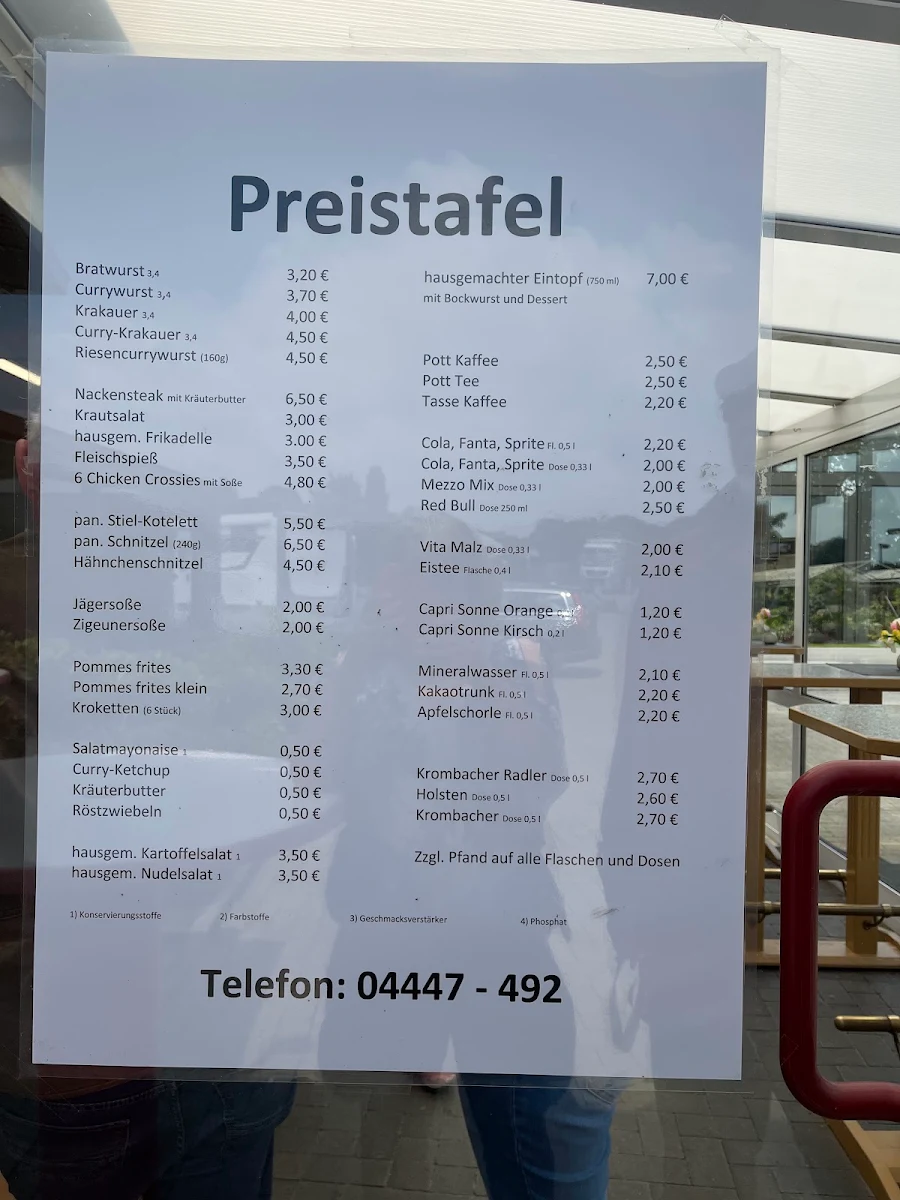 Speisekarte, Gasthaus Schneiderkrug