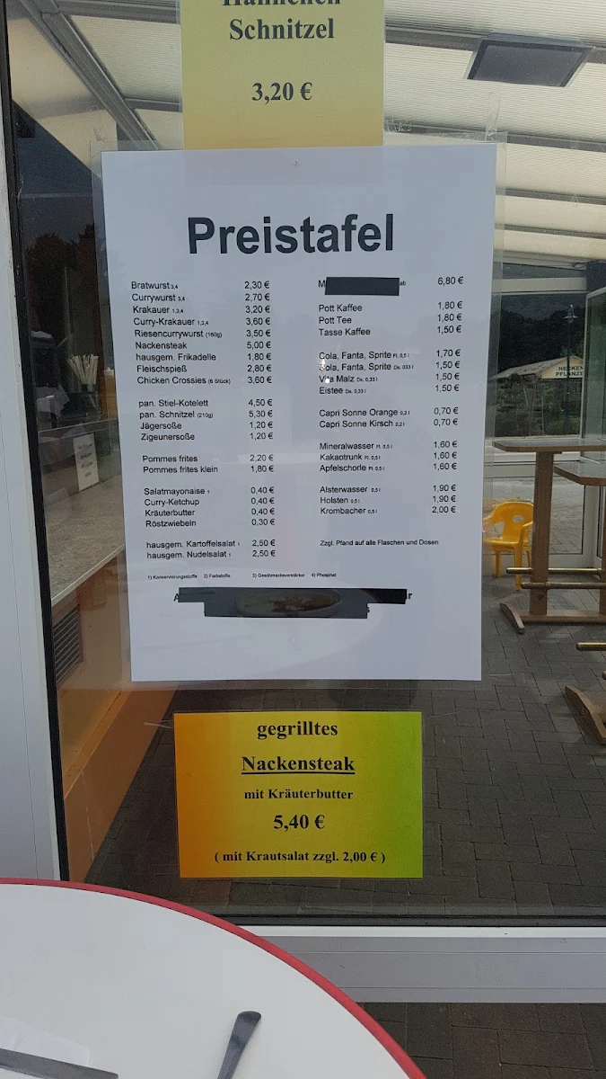 Speisekarte, Gasthaus Schneiderkrug