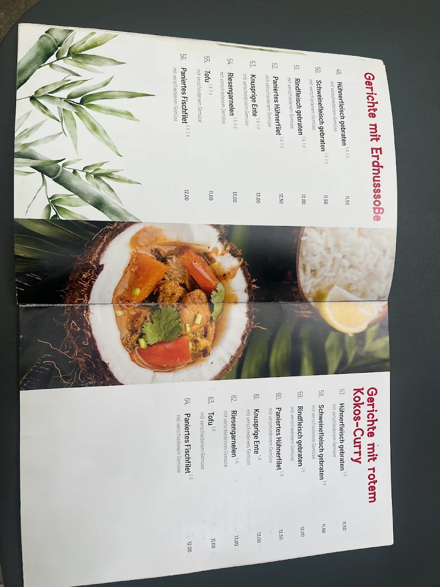 Speisekarte, AnAn Restaurant
