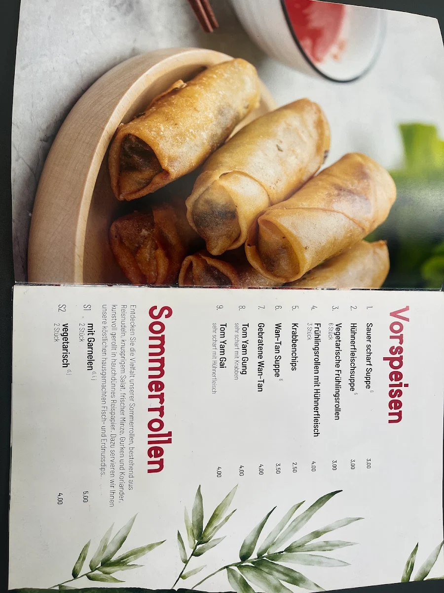 Speisekarte, AnAn Restaurant