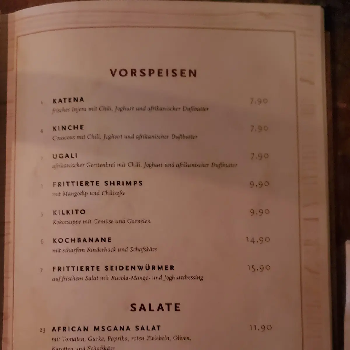 Speisekarte photo 5