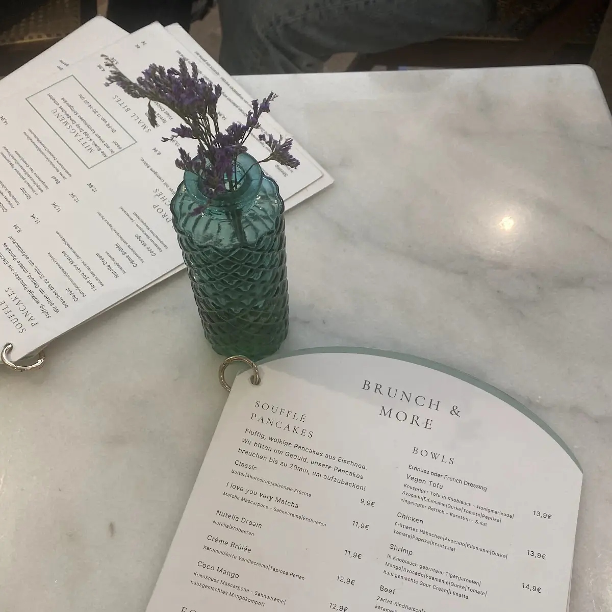 Speisekarte, Café Soufflé