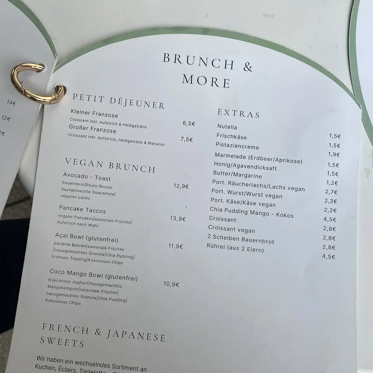 Speisekarte, Café Soufflé