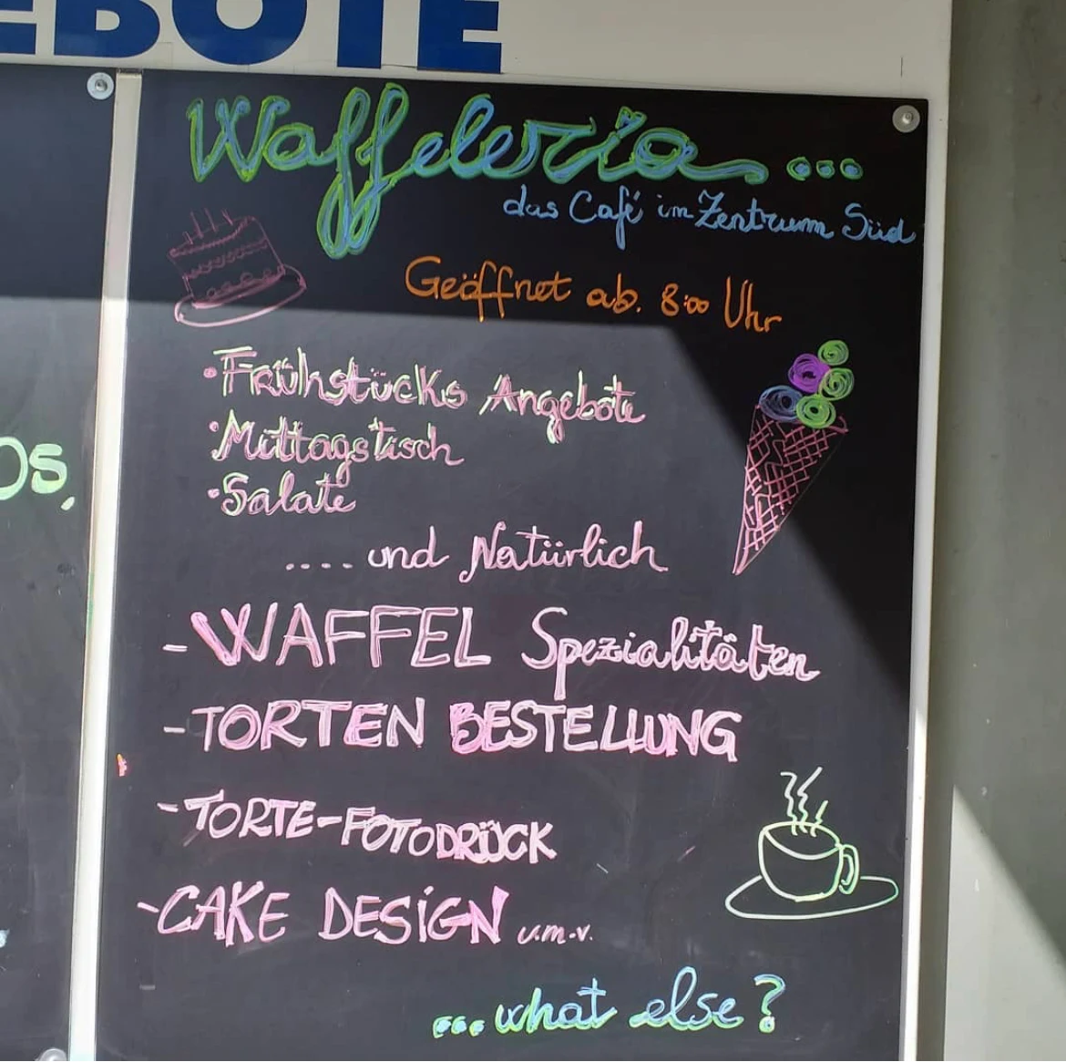 Speisekarte, Waffeleria